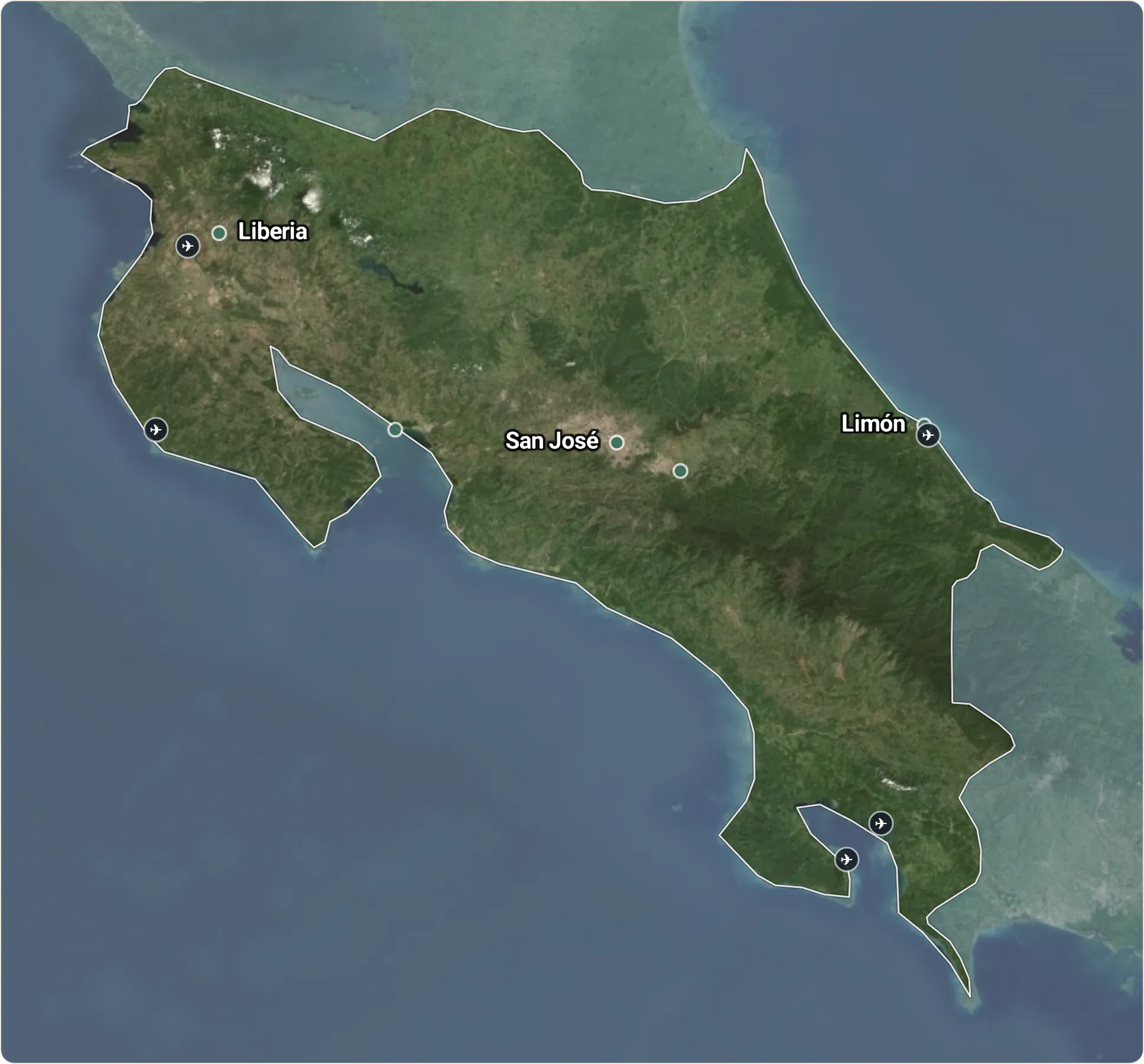Map of Costa Rica
