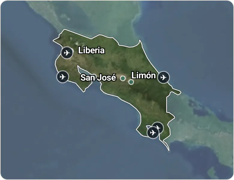 Map of Costa Rica