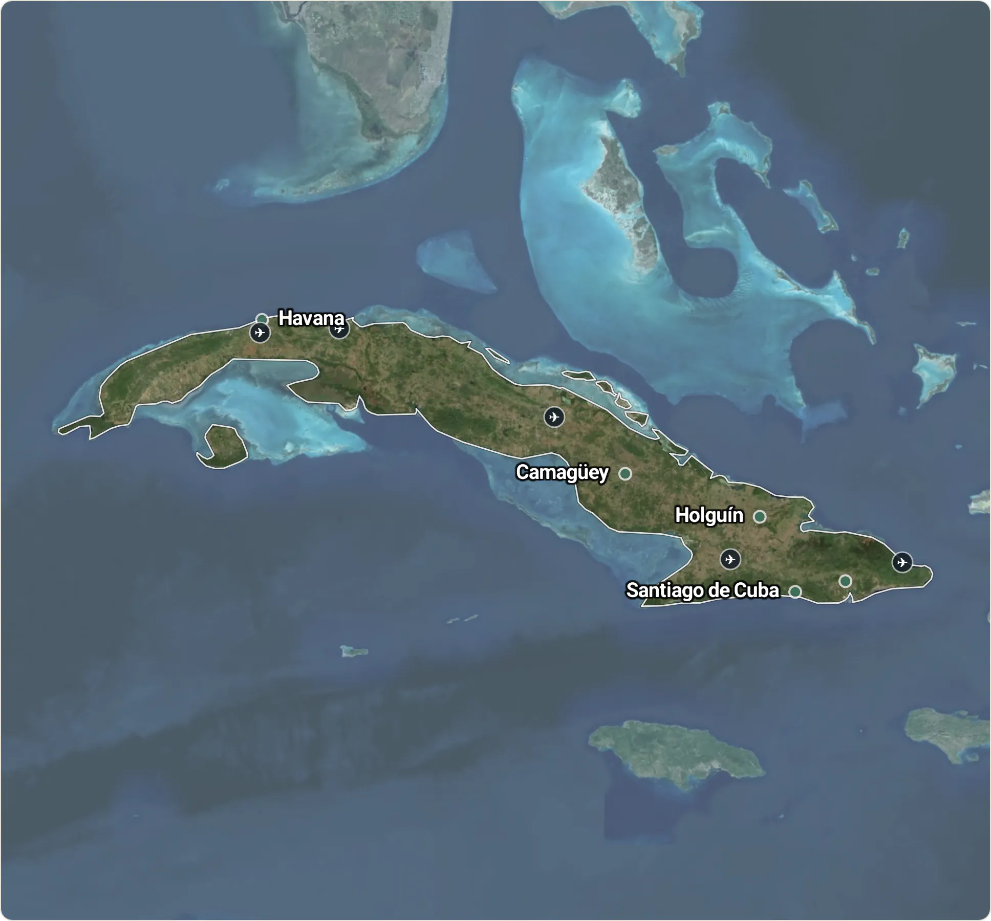 Map of Cuba