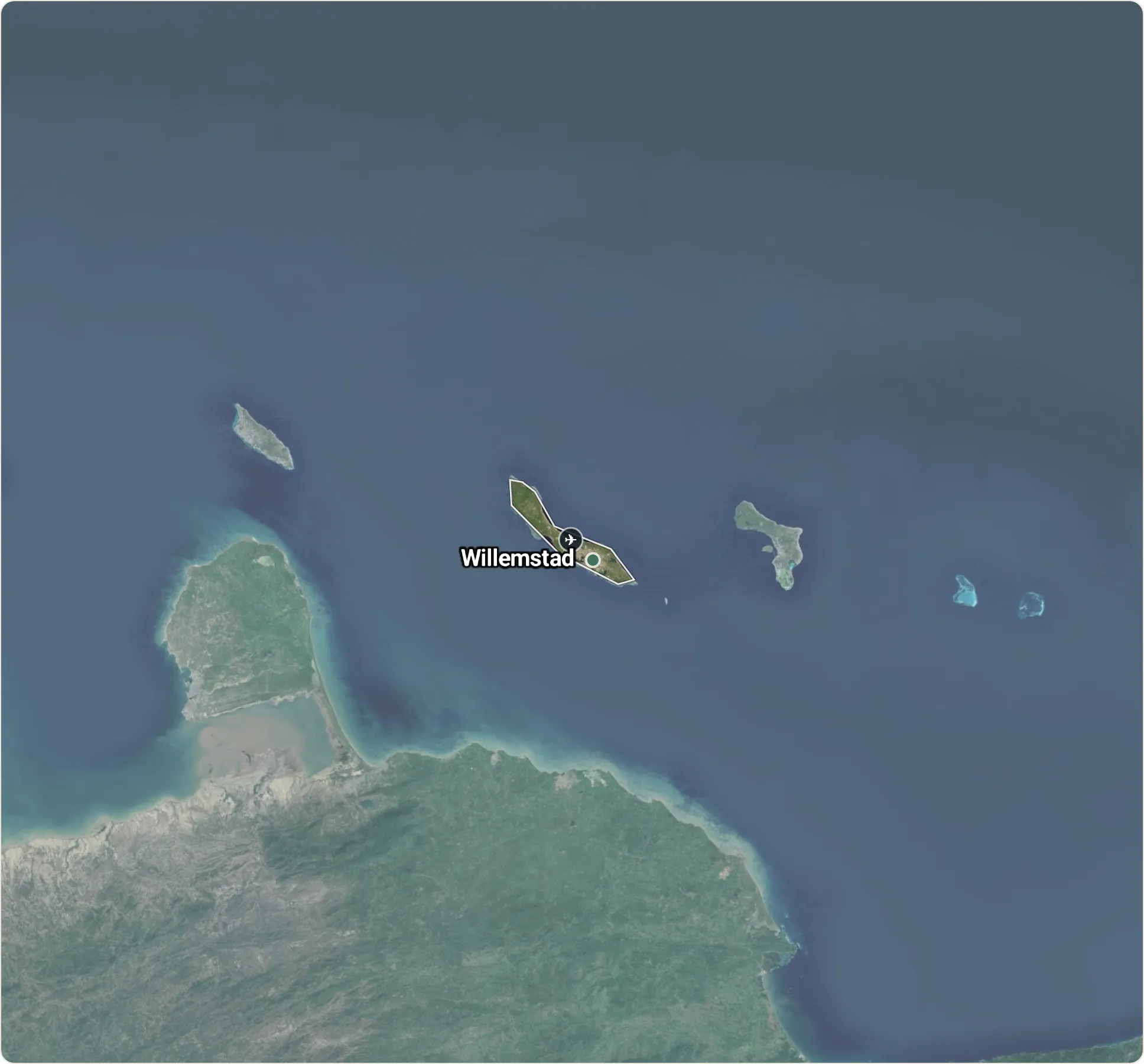 Map of Curacao