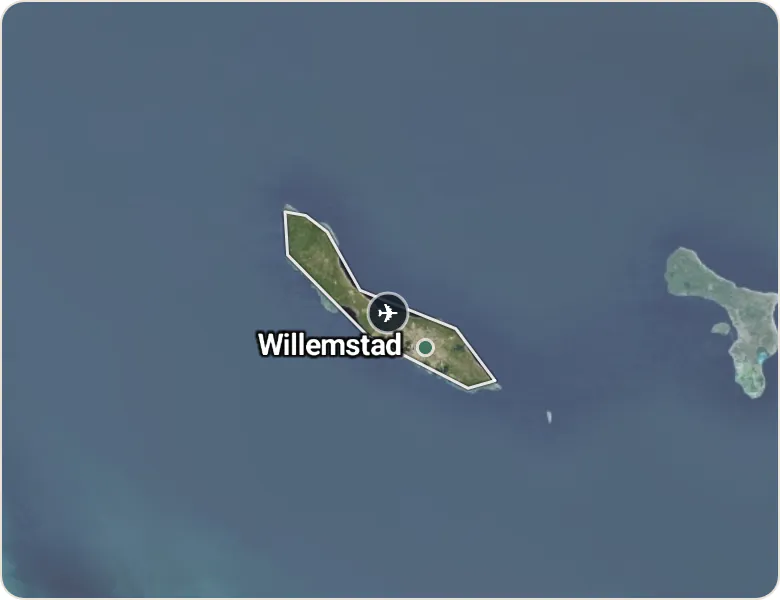 Map of Curacao