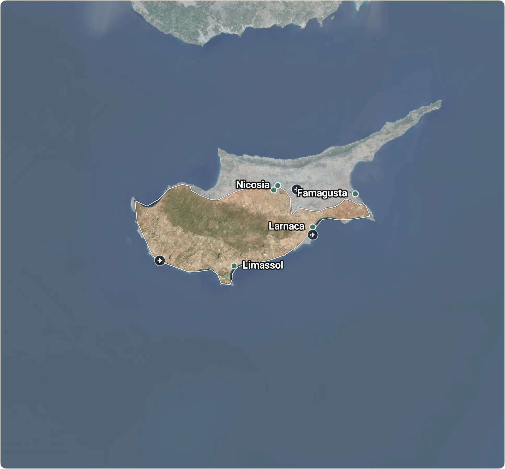 Map of Cyprus