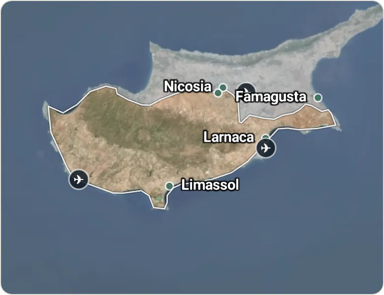 Map of Cyprus