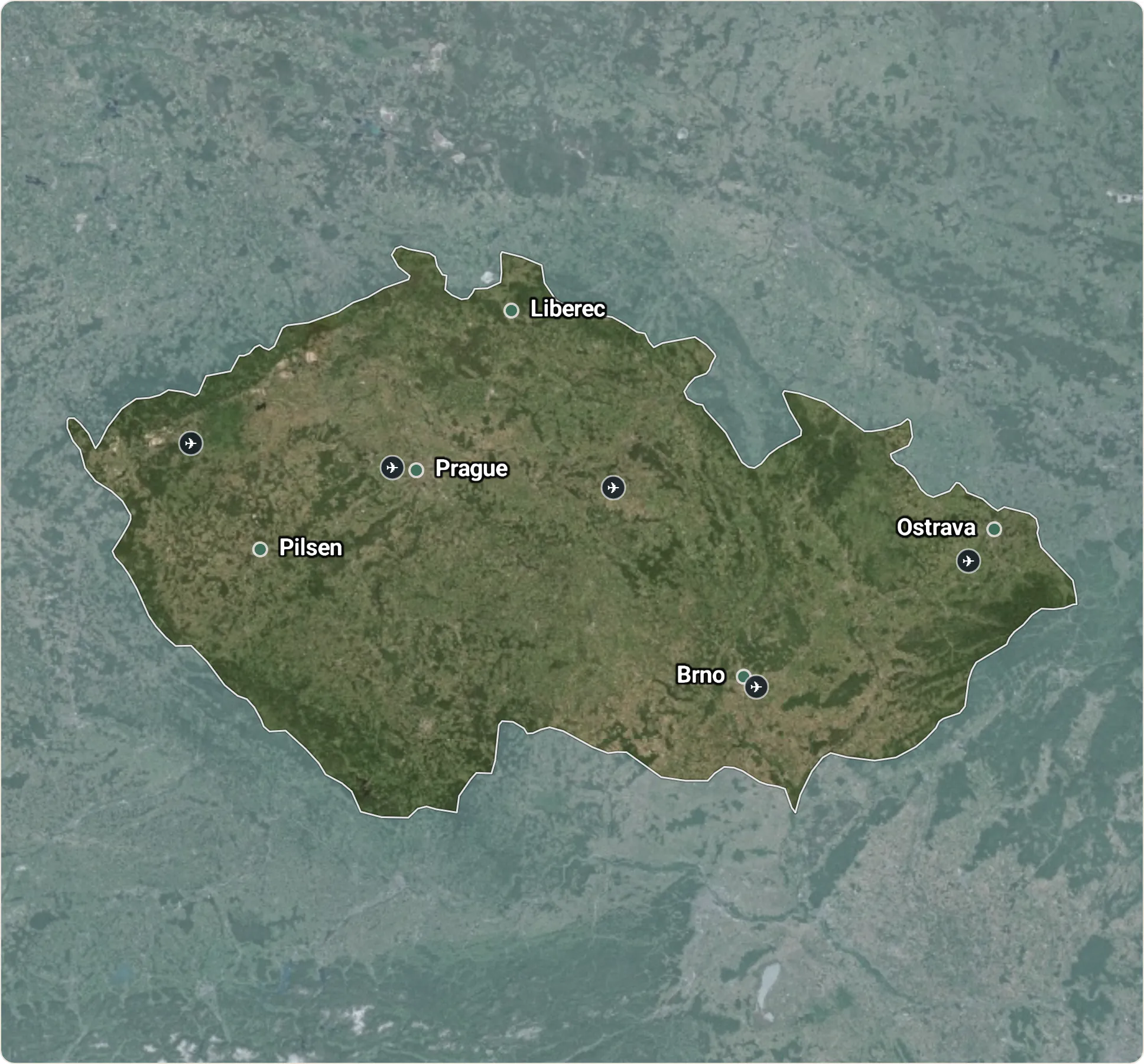 Map of Czechia