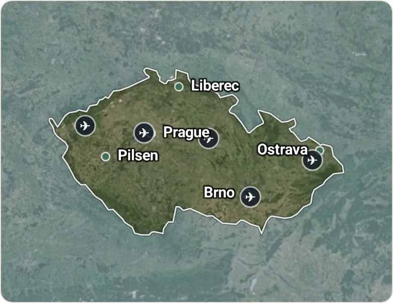 Map of Czechia