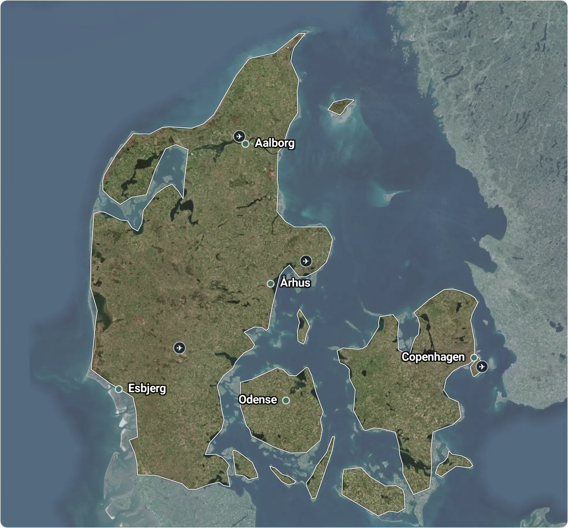 Map of Denmark