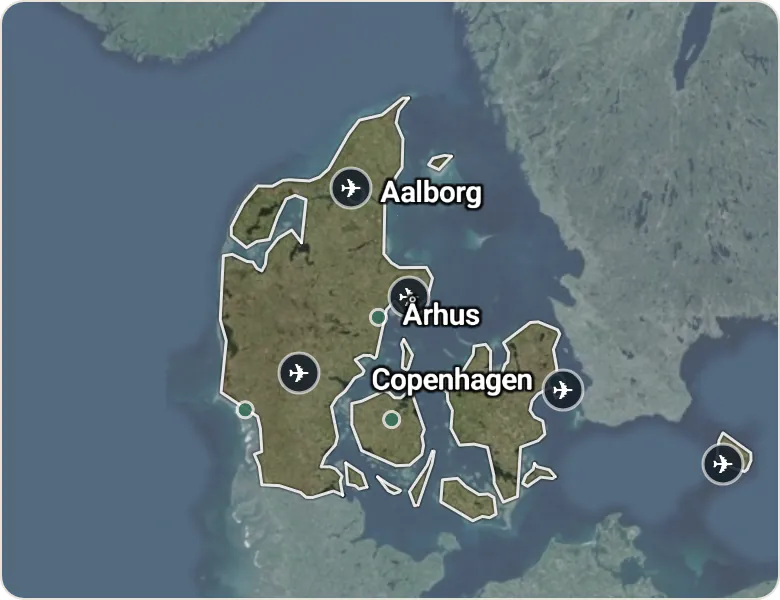 Map of Denmark