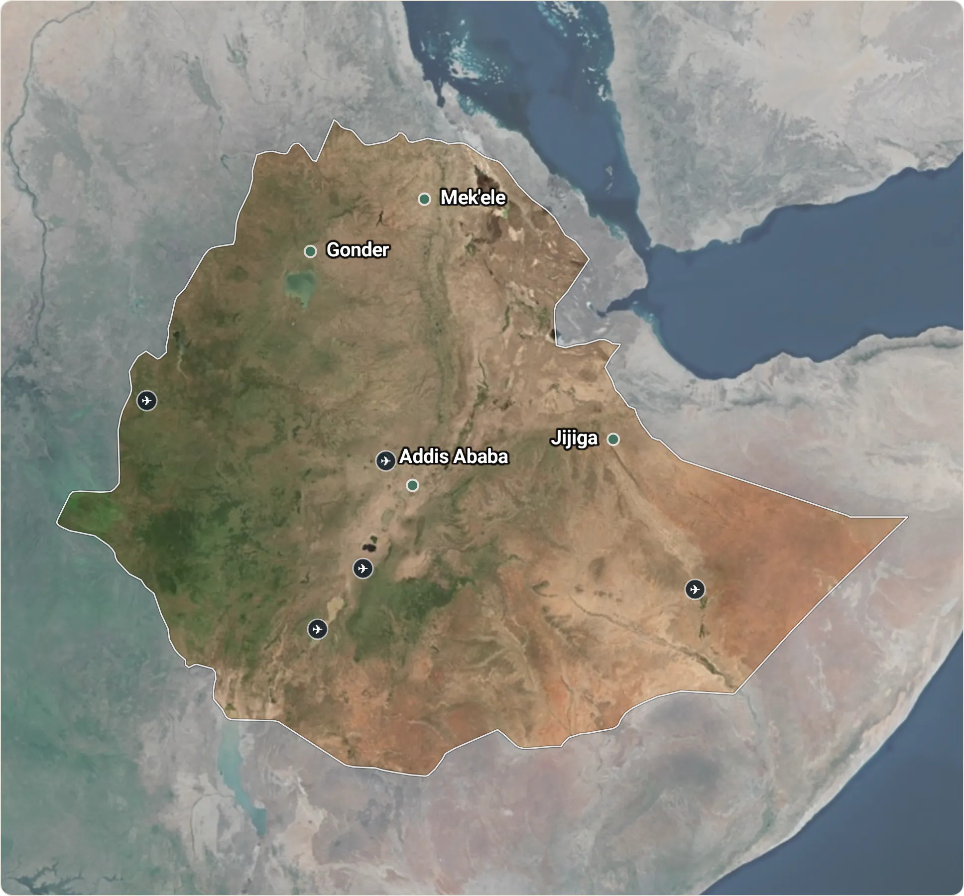 Map of Ethiopia
