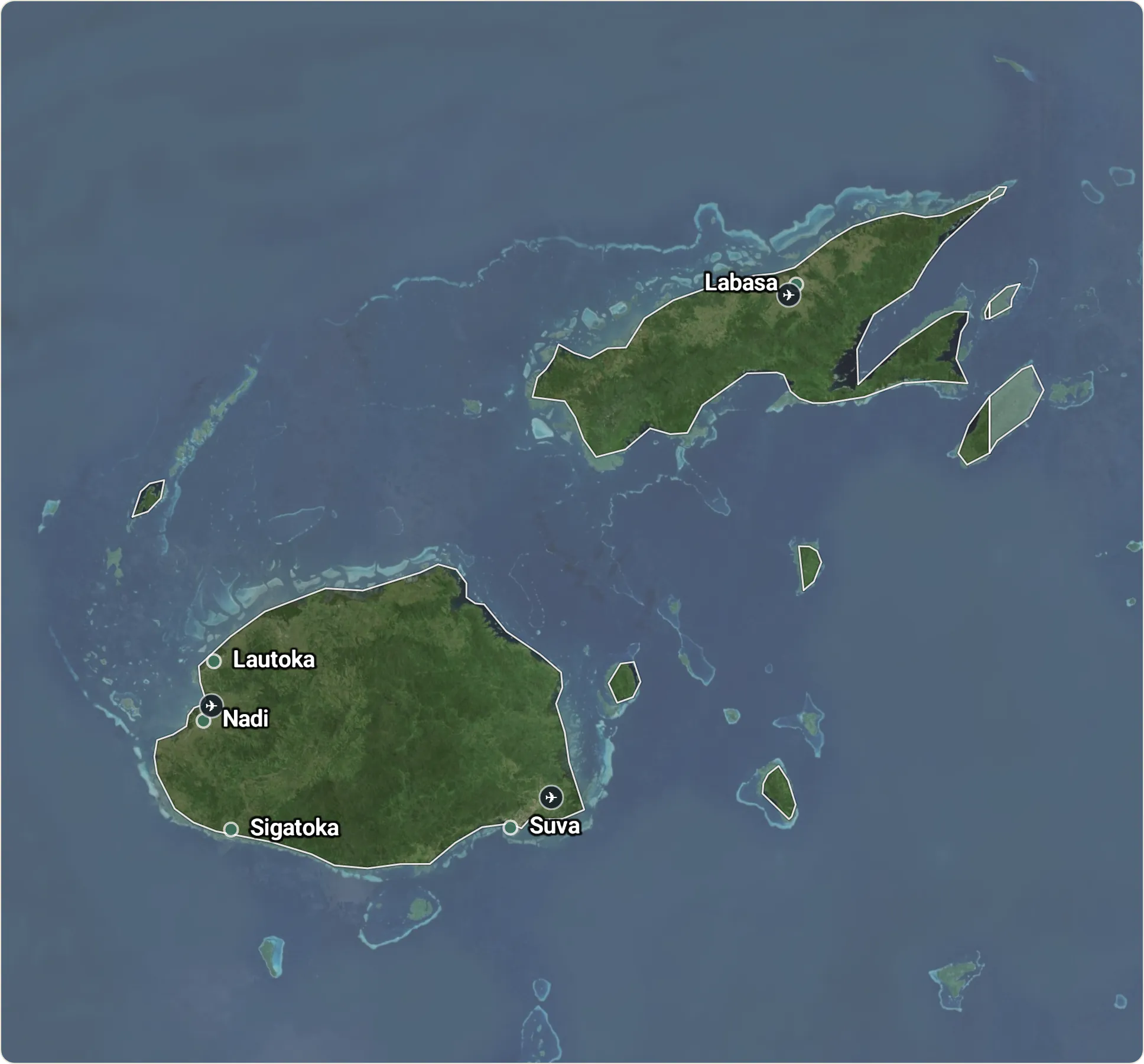 Map of Fiji