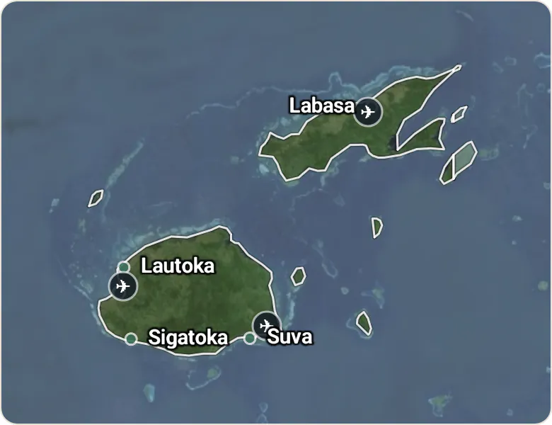 Map of Fiji