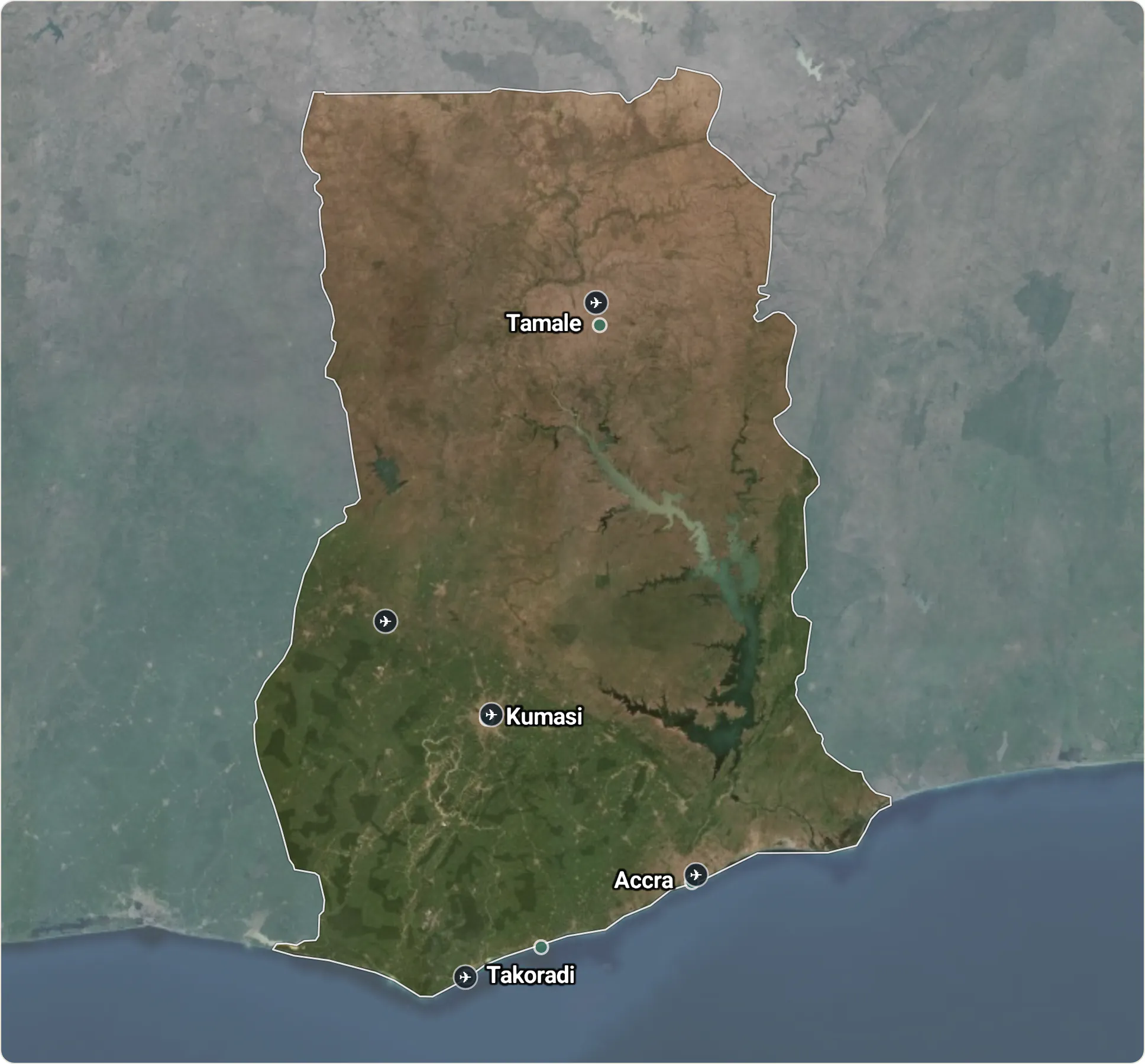 Map of Ghana