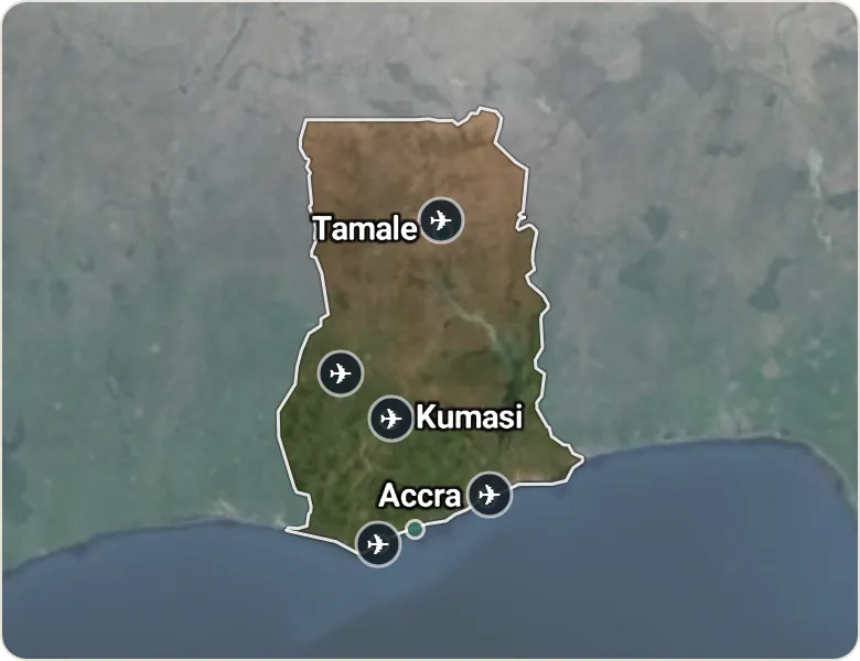 Map of Ghana