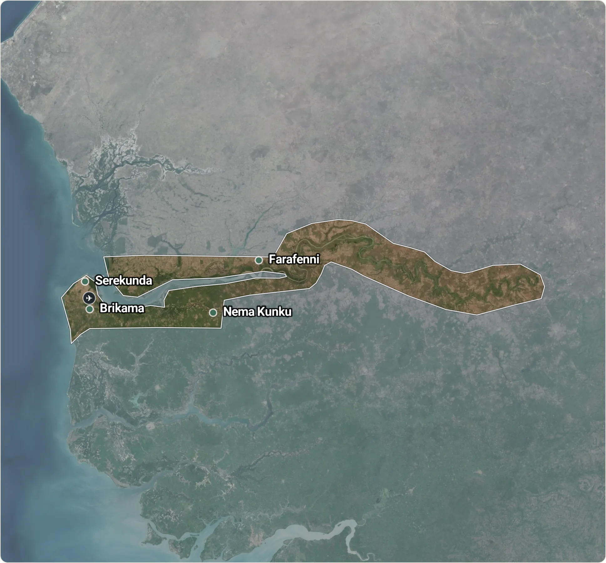 Map of Gambia