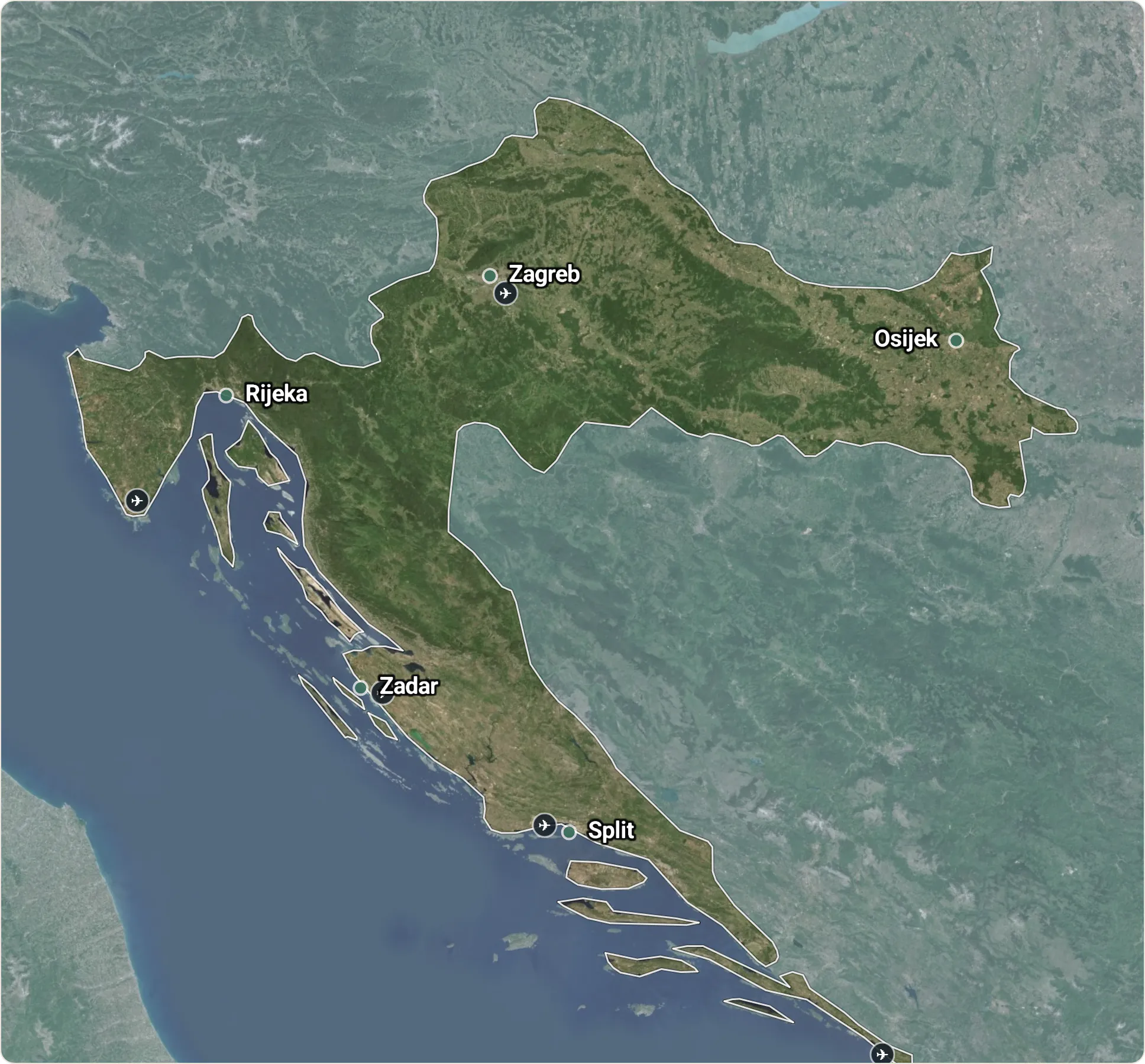 Map of Croatia