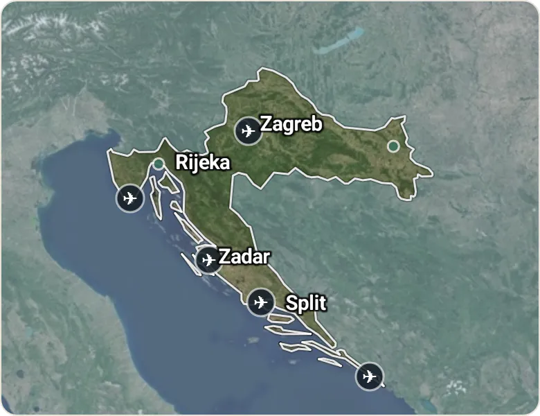 Map of Croatia