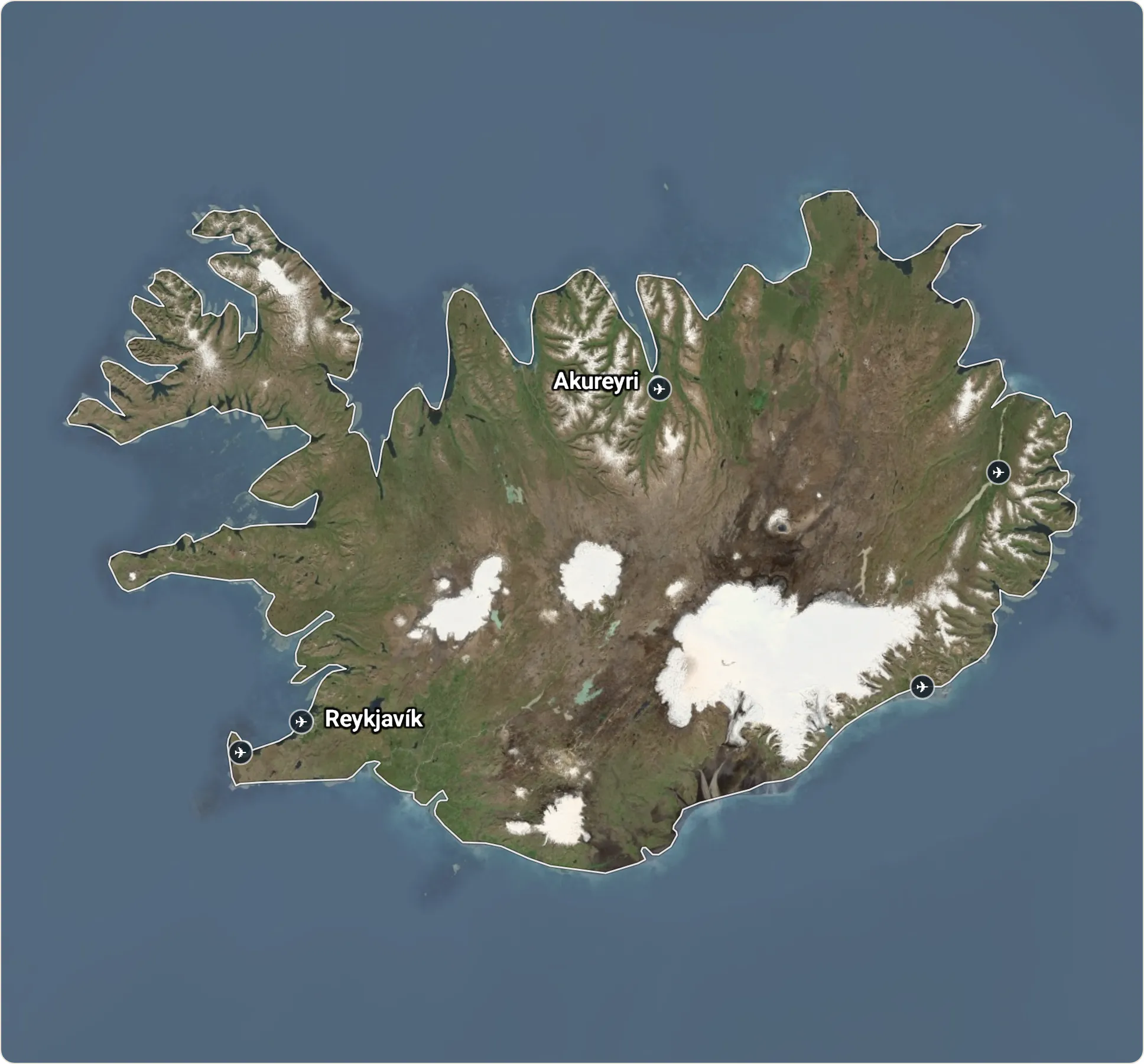 Map of Iceland