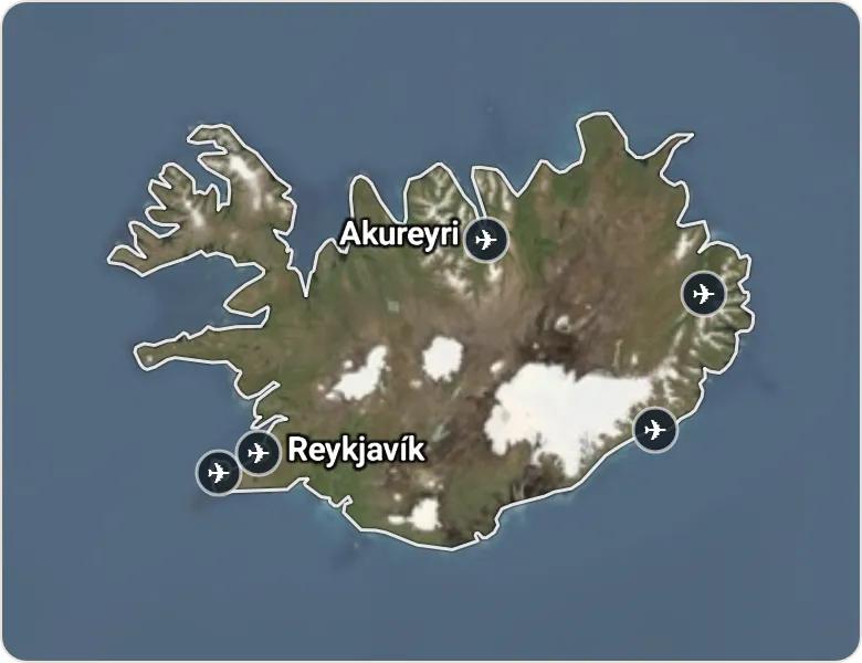 Map of Iceland