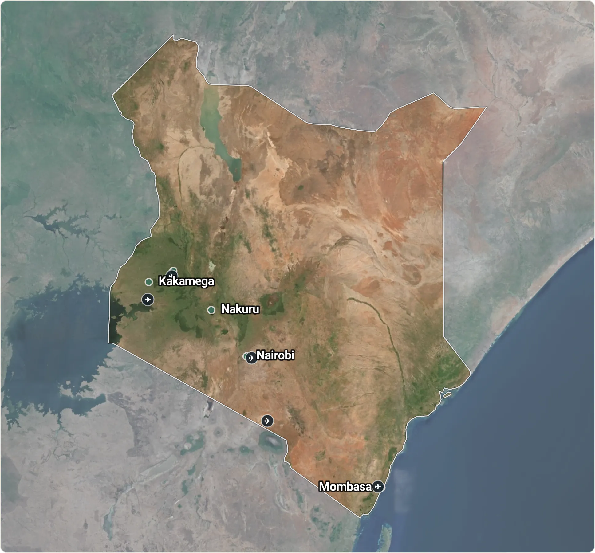 Map of Kenya