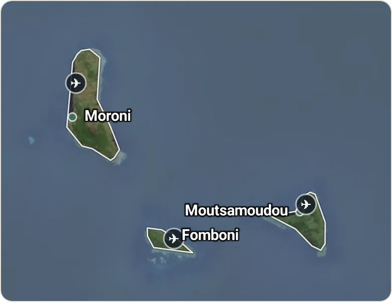 Map of Comoros