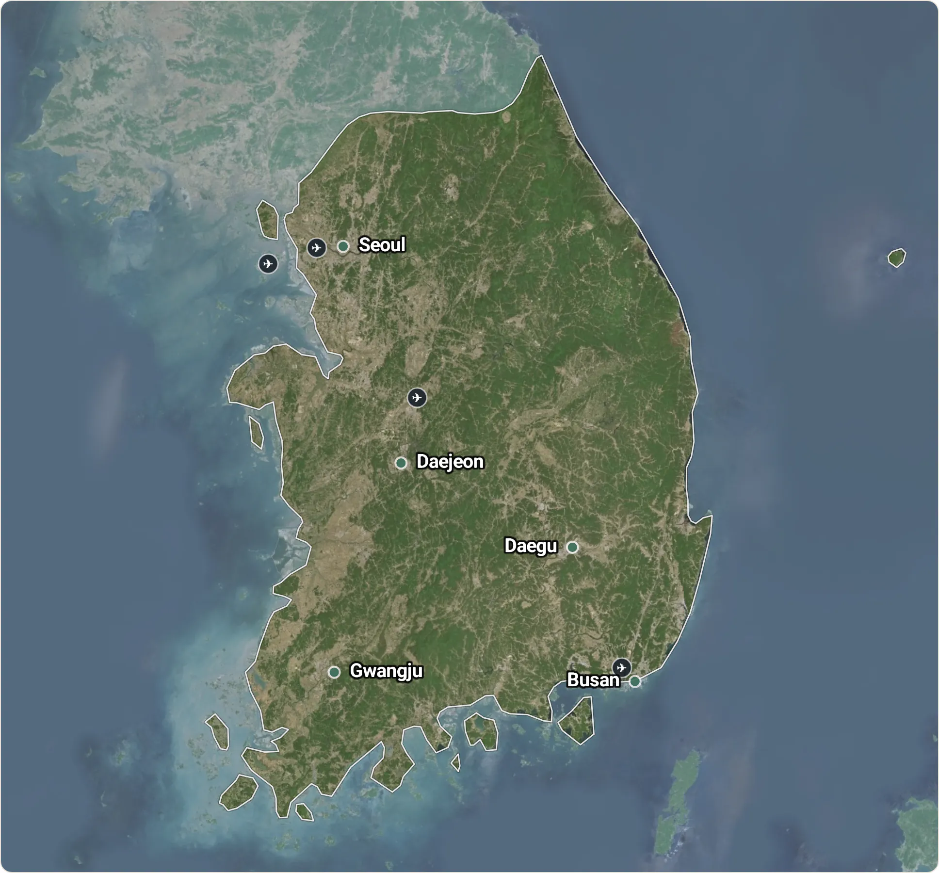 Map of South Korea