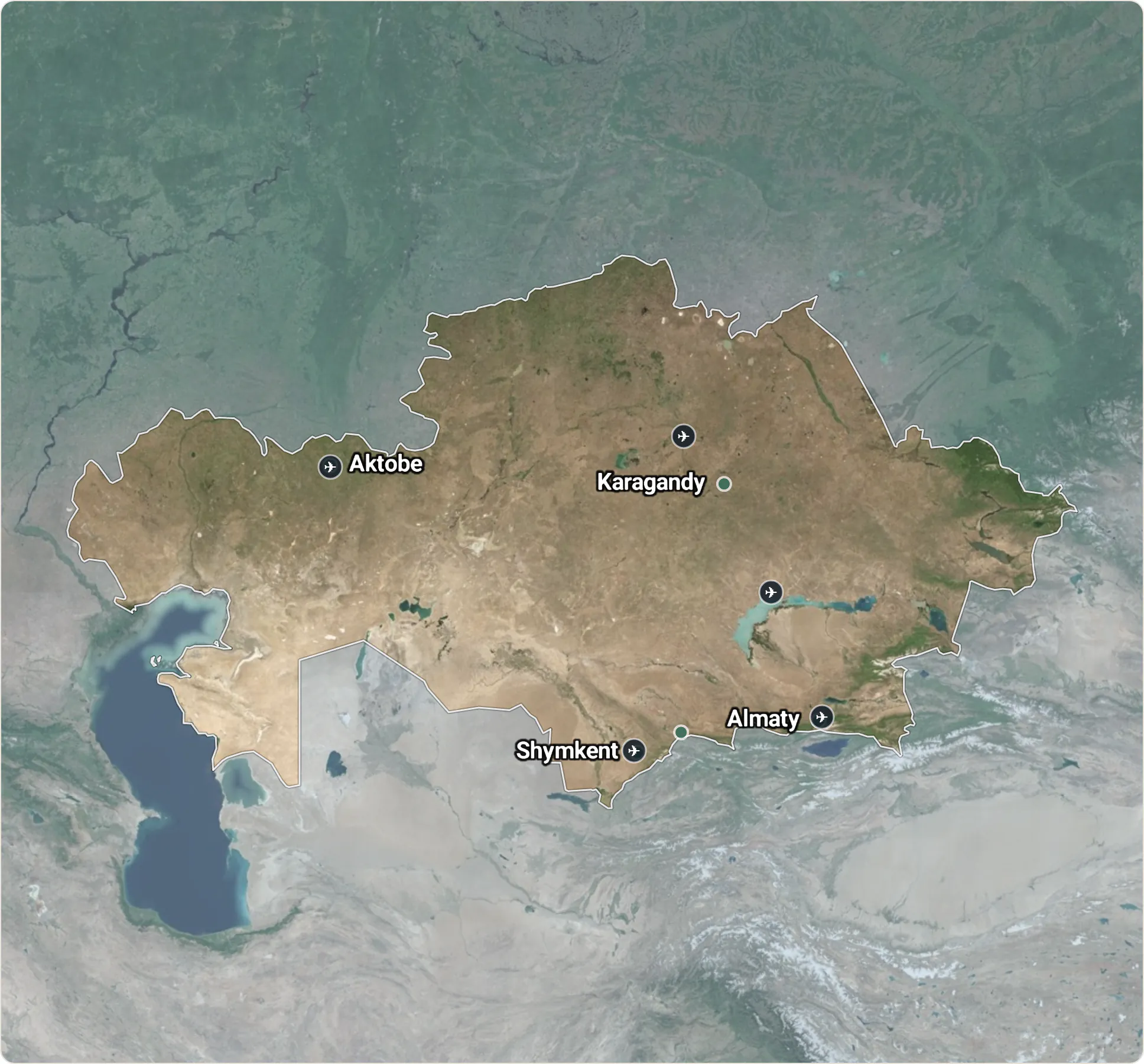 Map of Kazakhstan