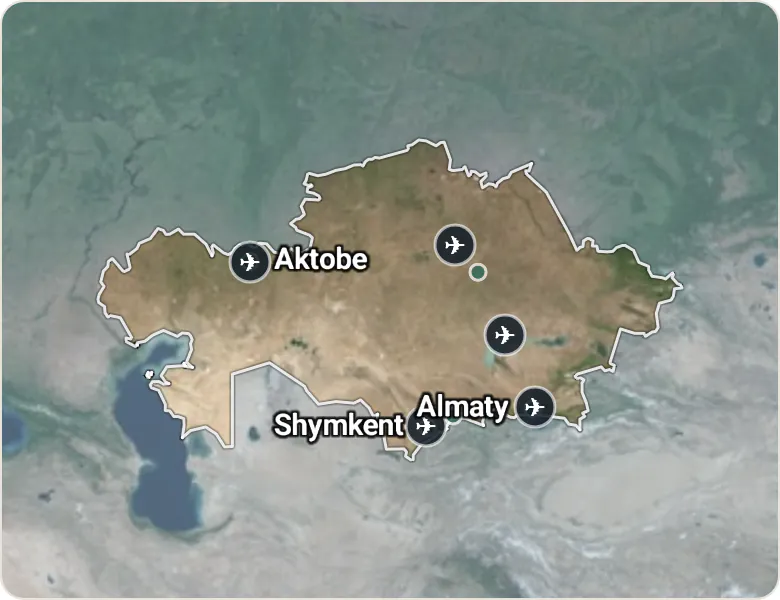 Map of Kazakhstan