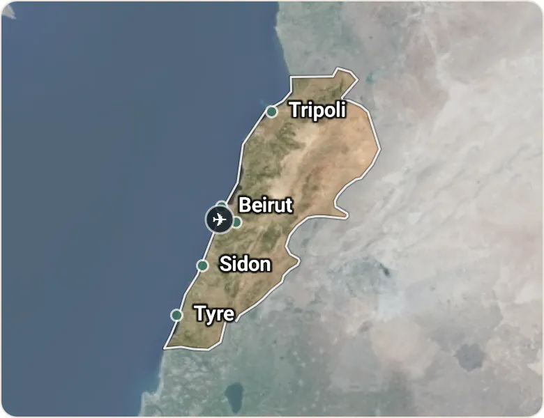 Map of Lebanon