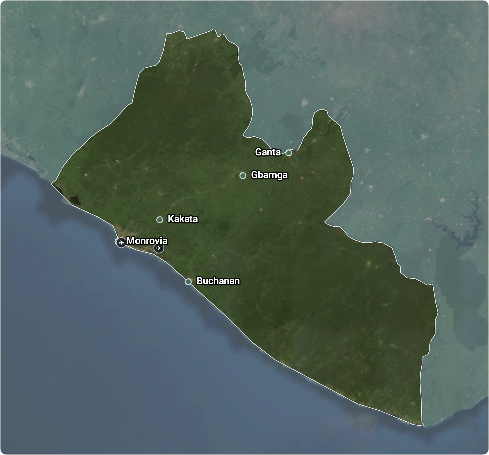 Map of Liberia