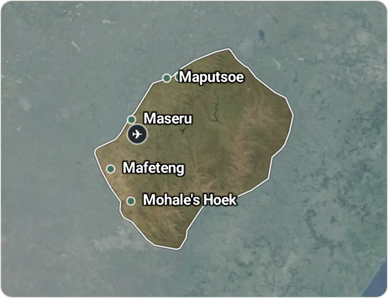 Map of Lesotho