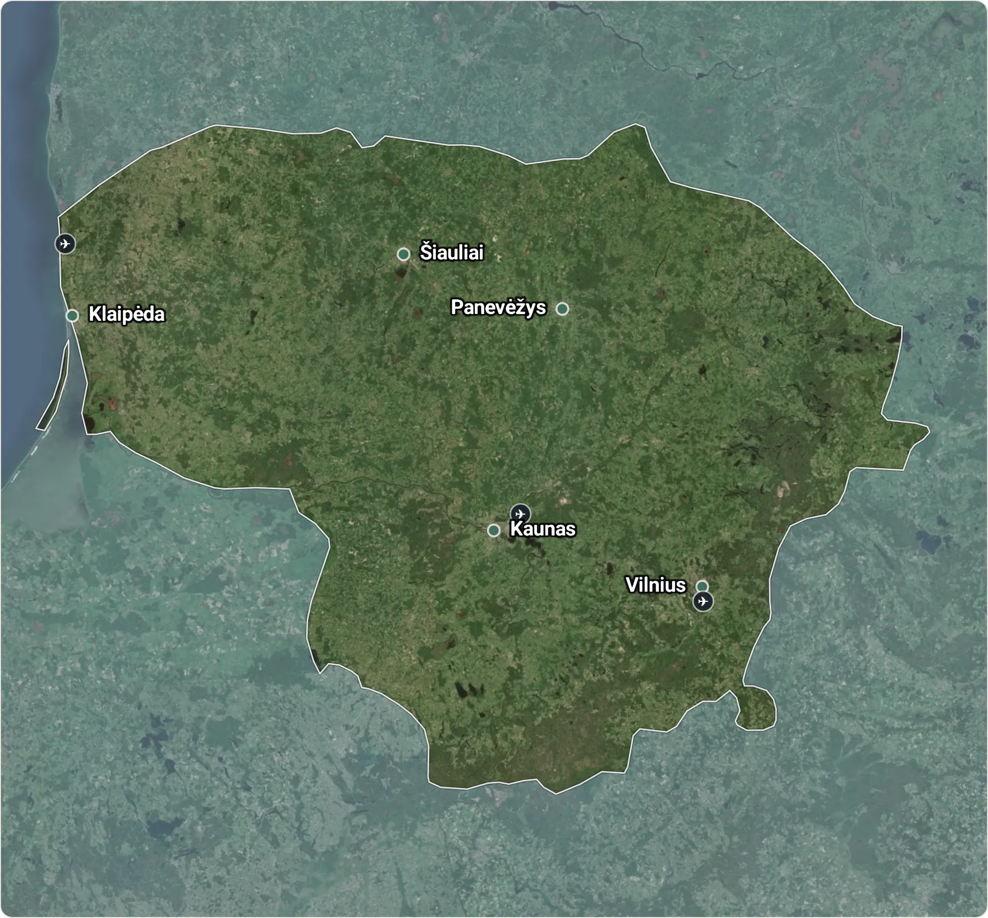 Map of Lithuania