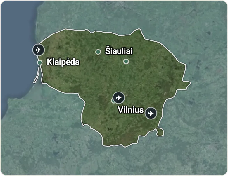 Map of Lithuania