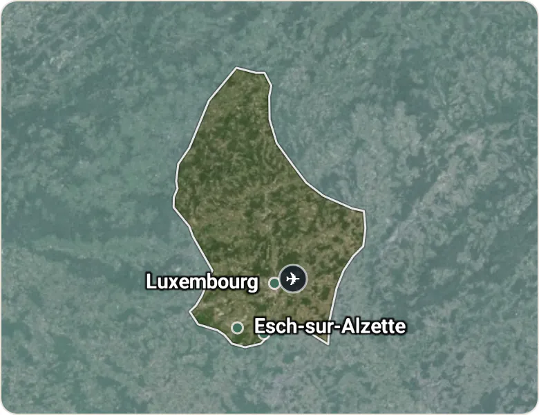 Map of Luxembourg