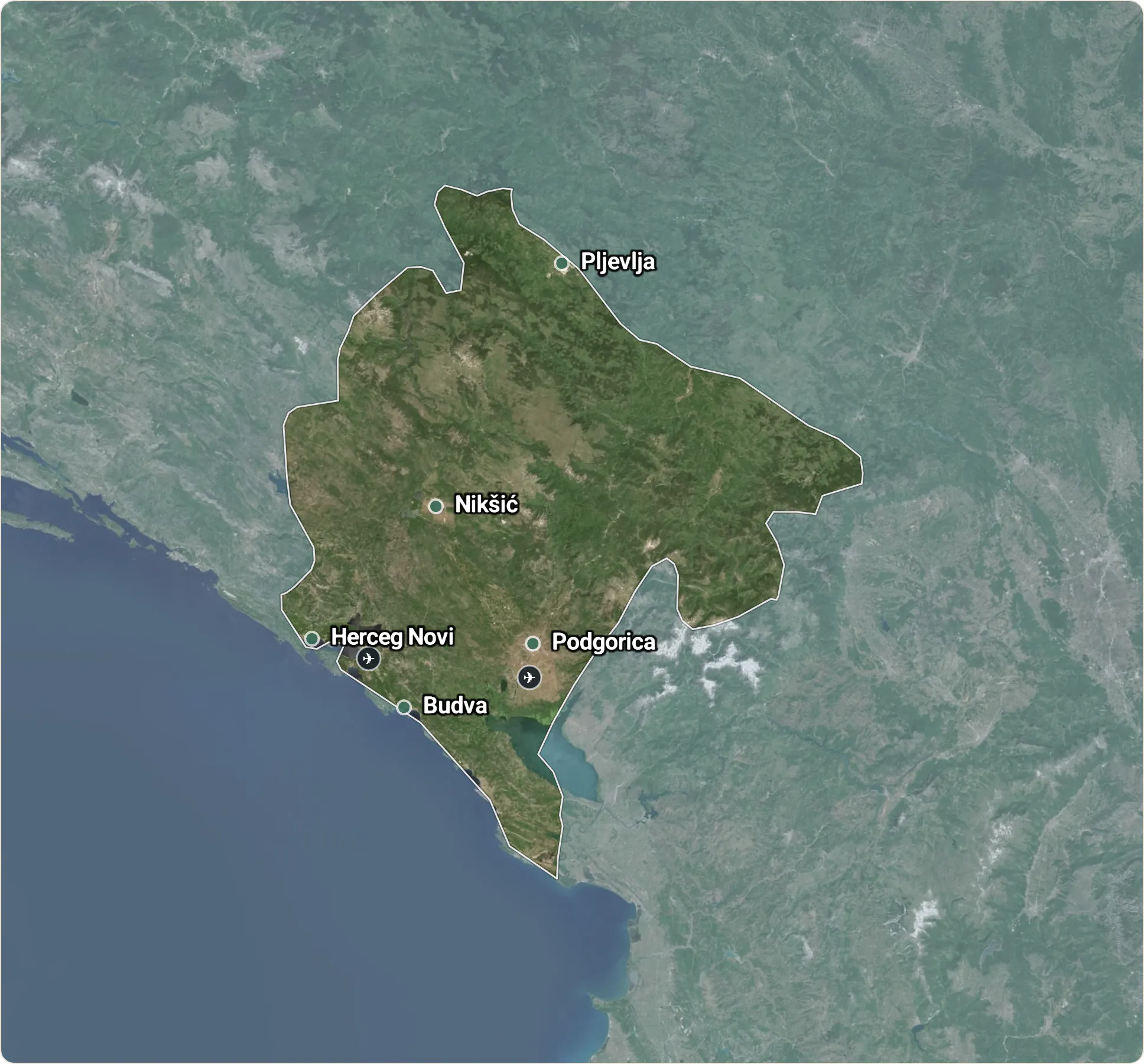 Map of Montenegro