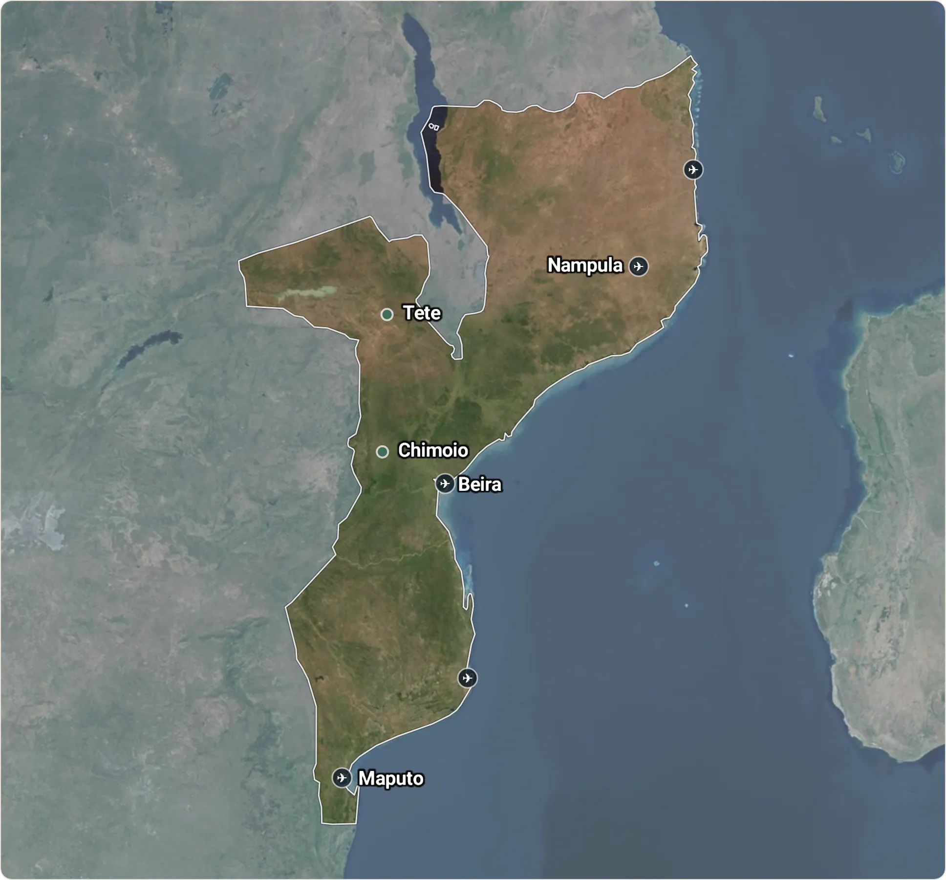 Map of Mozambique