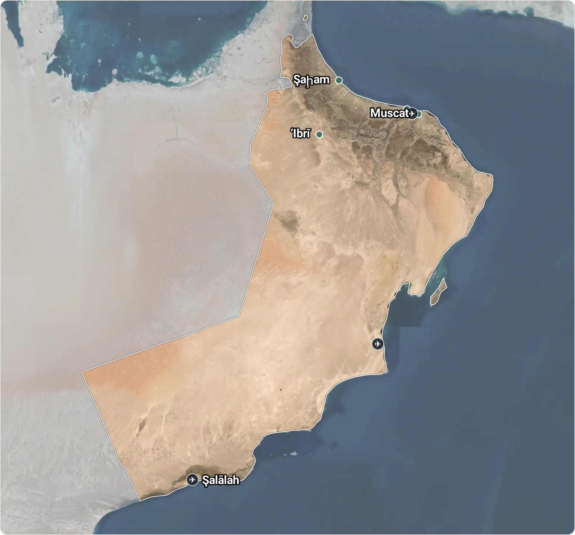 Map of Oman