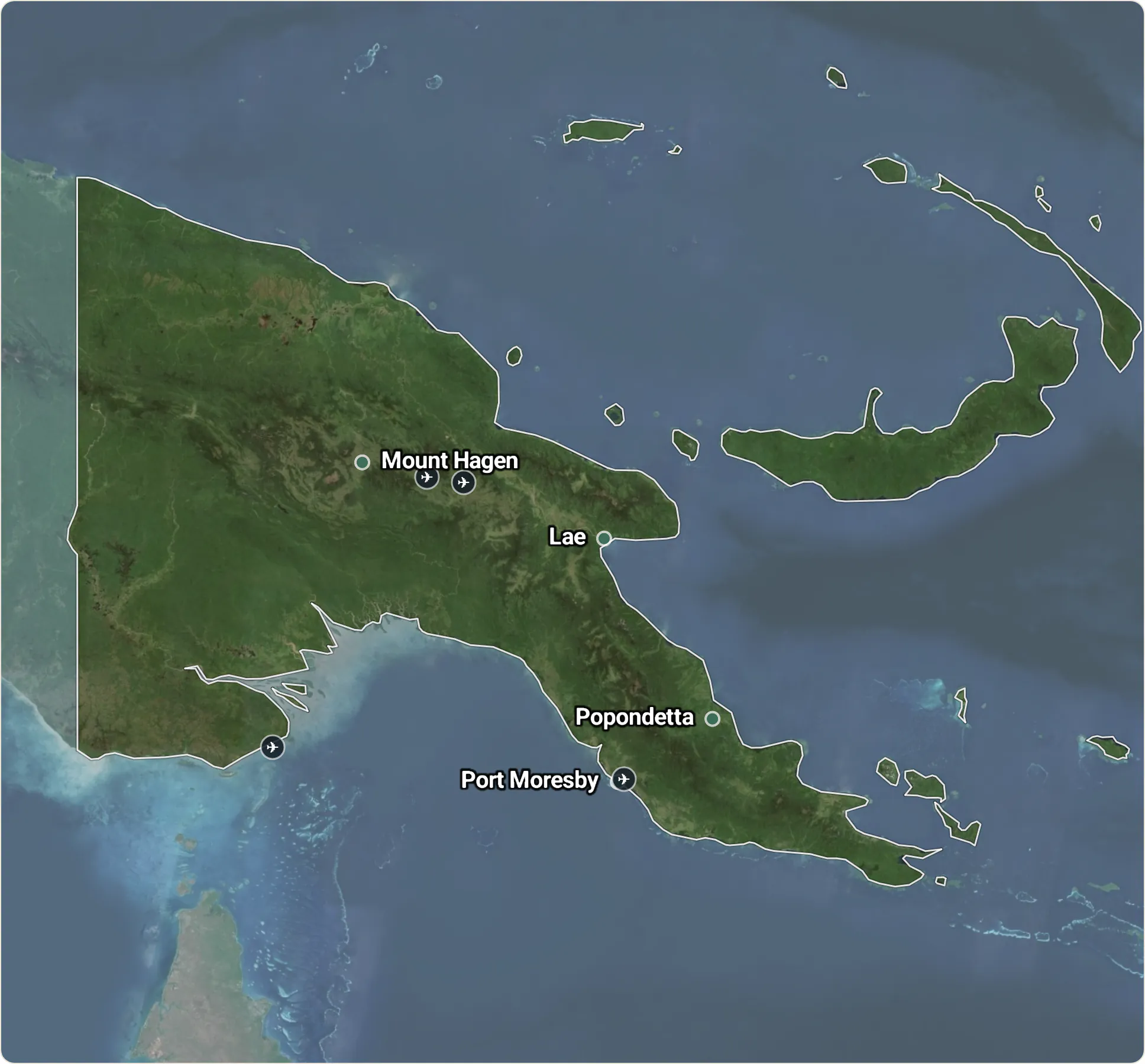 Map of Papua New Guinea