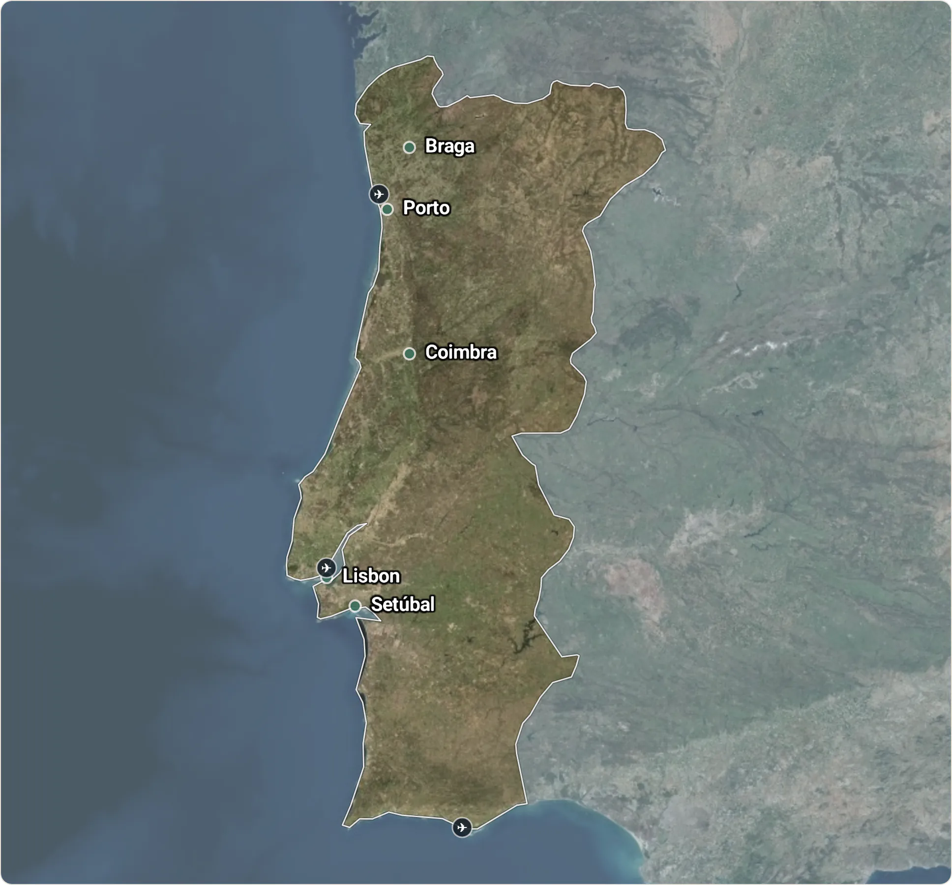 Map of Portugal