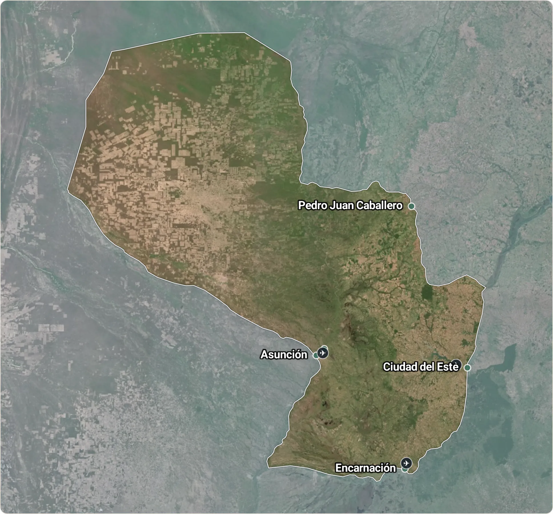 Map of Paraguay