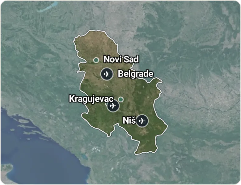 Map of Serbia