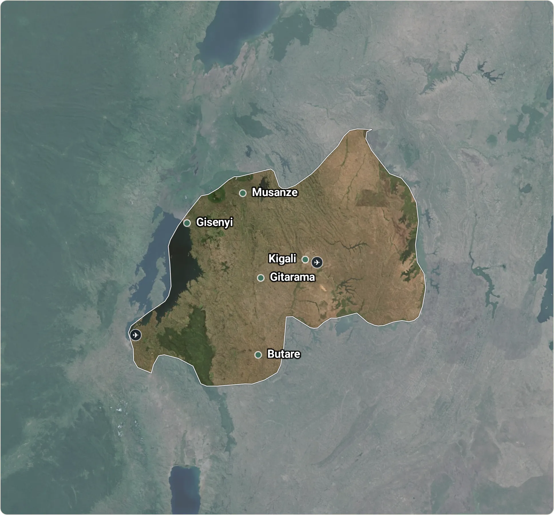 Map of Rwanda