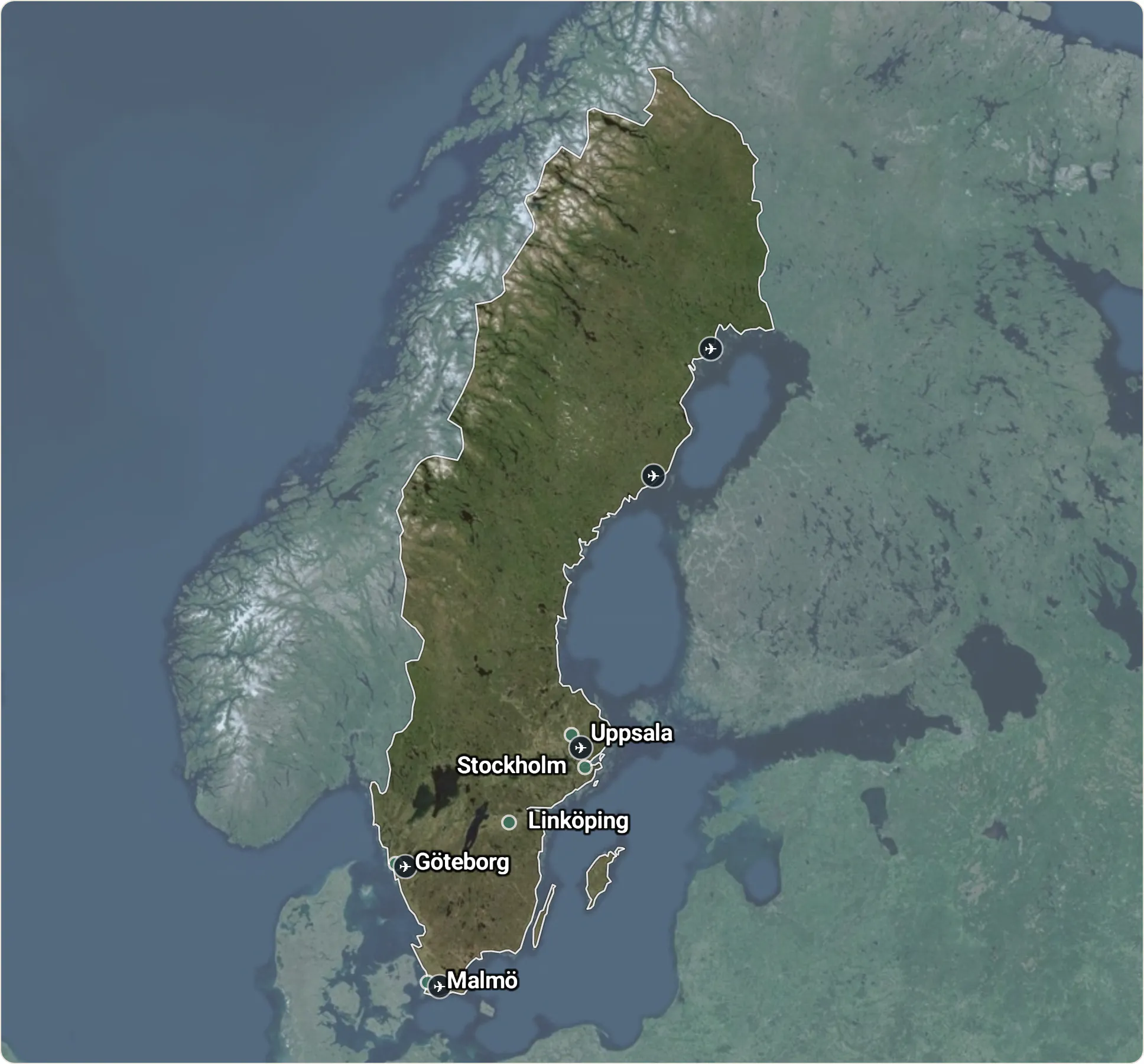 Map of Sweden