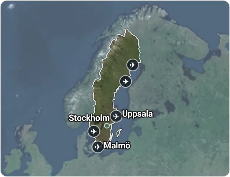 Map of Sweden