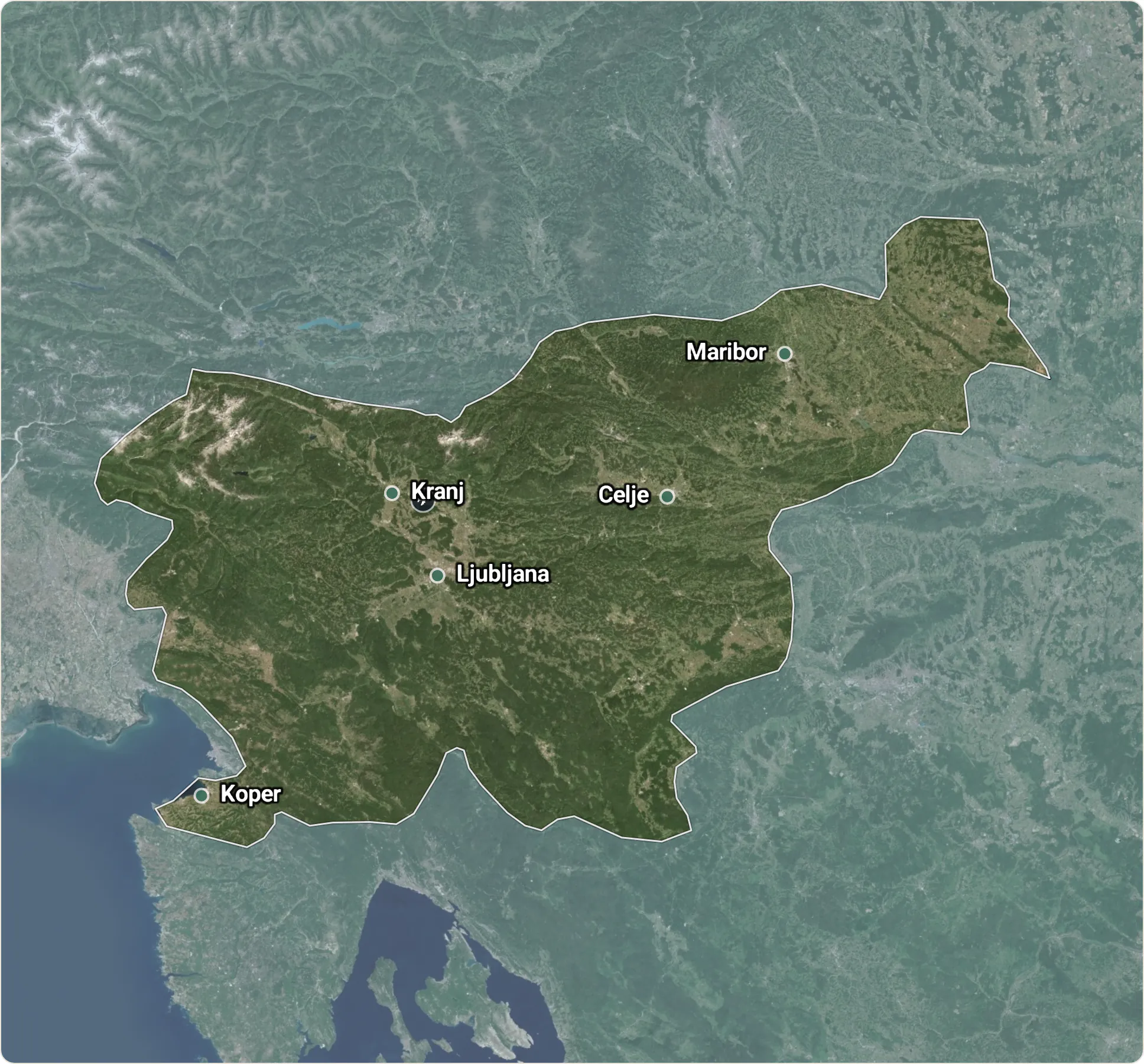 Map of Slovenia