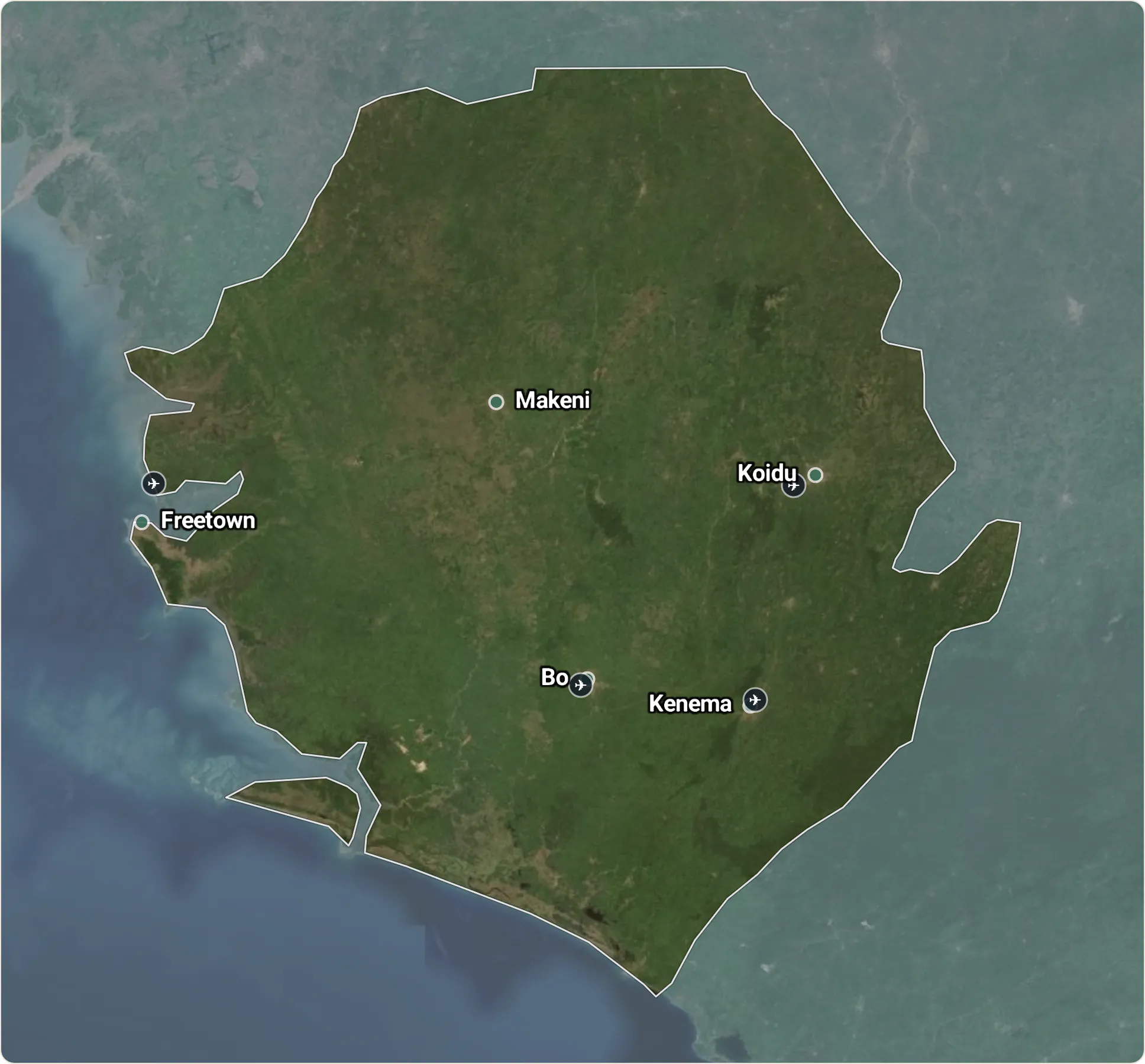 Map of Sierra Leone