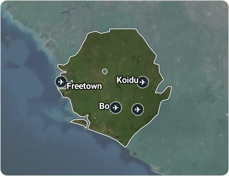 Map of Sierra Leone