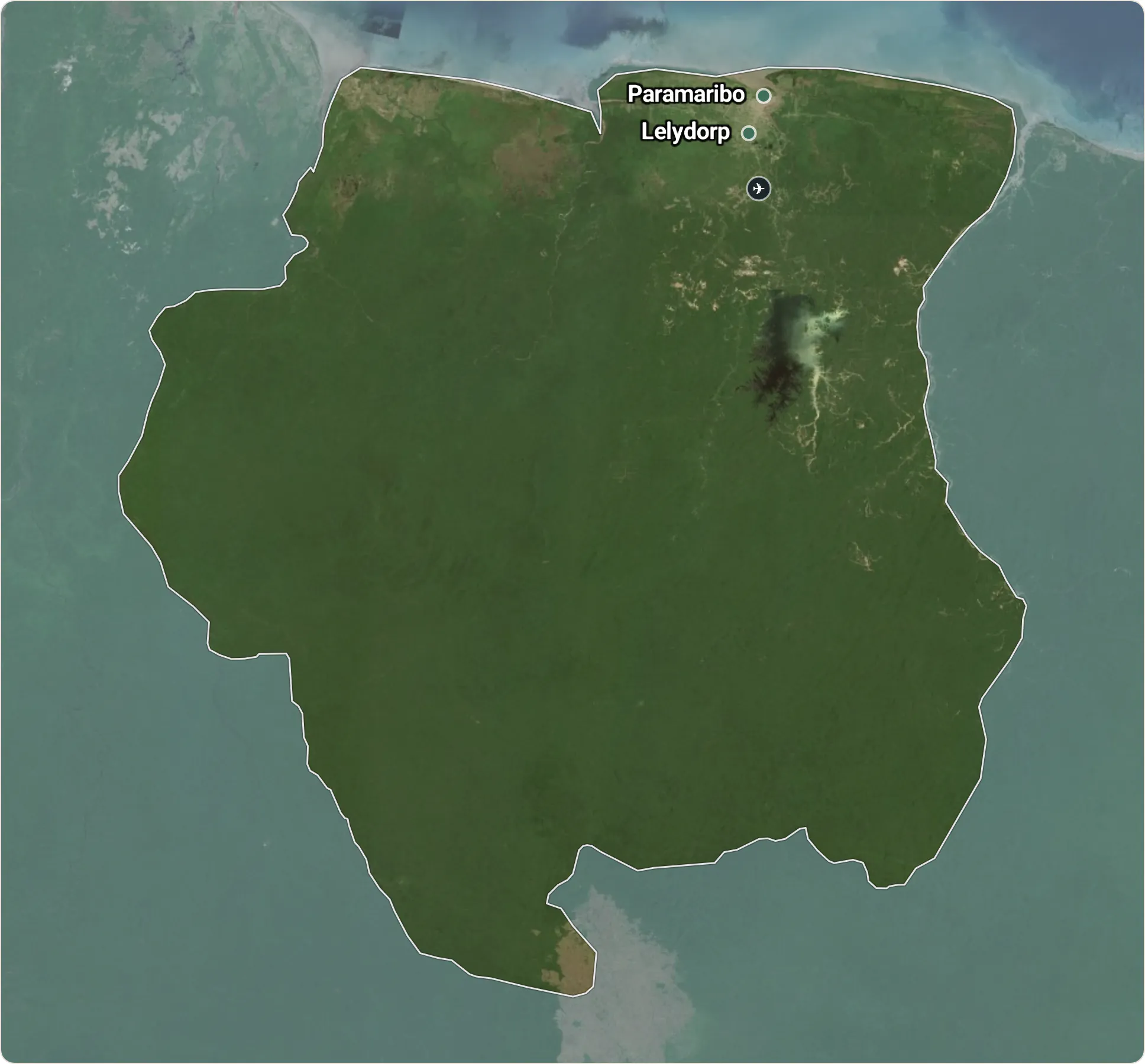 Map of Suriname
