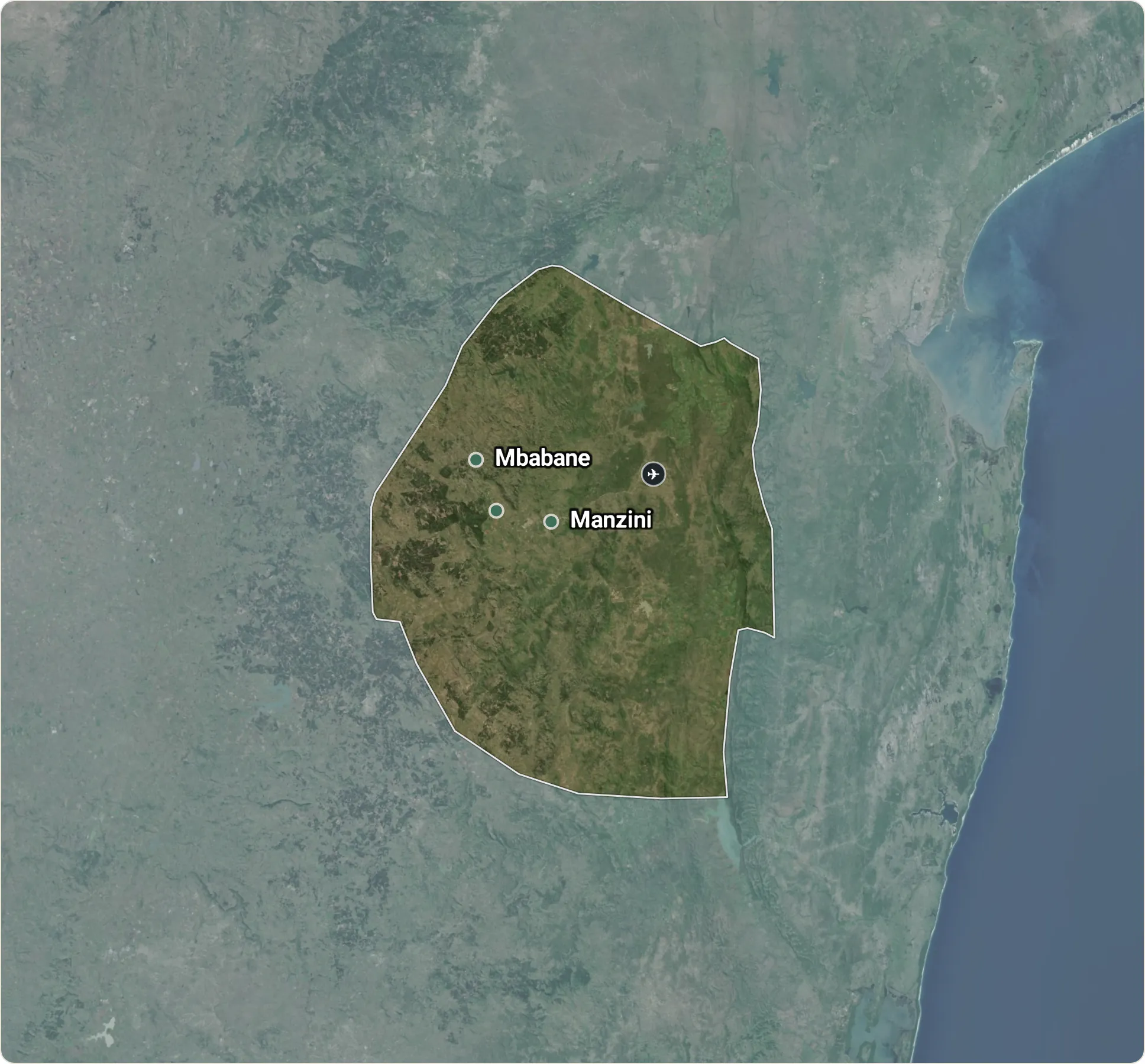 Map of Eswatini