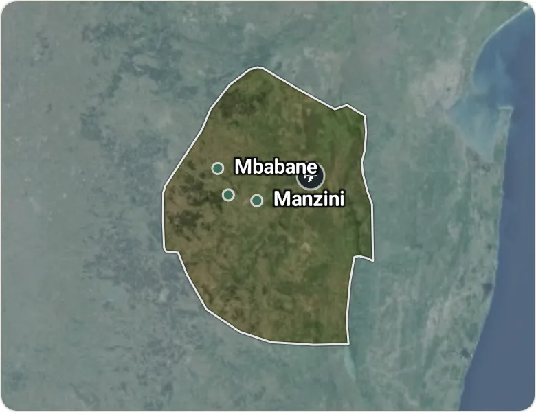 Map of Eswatini