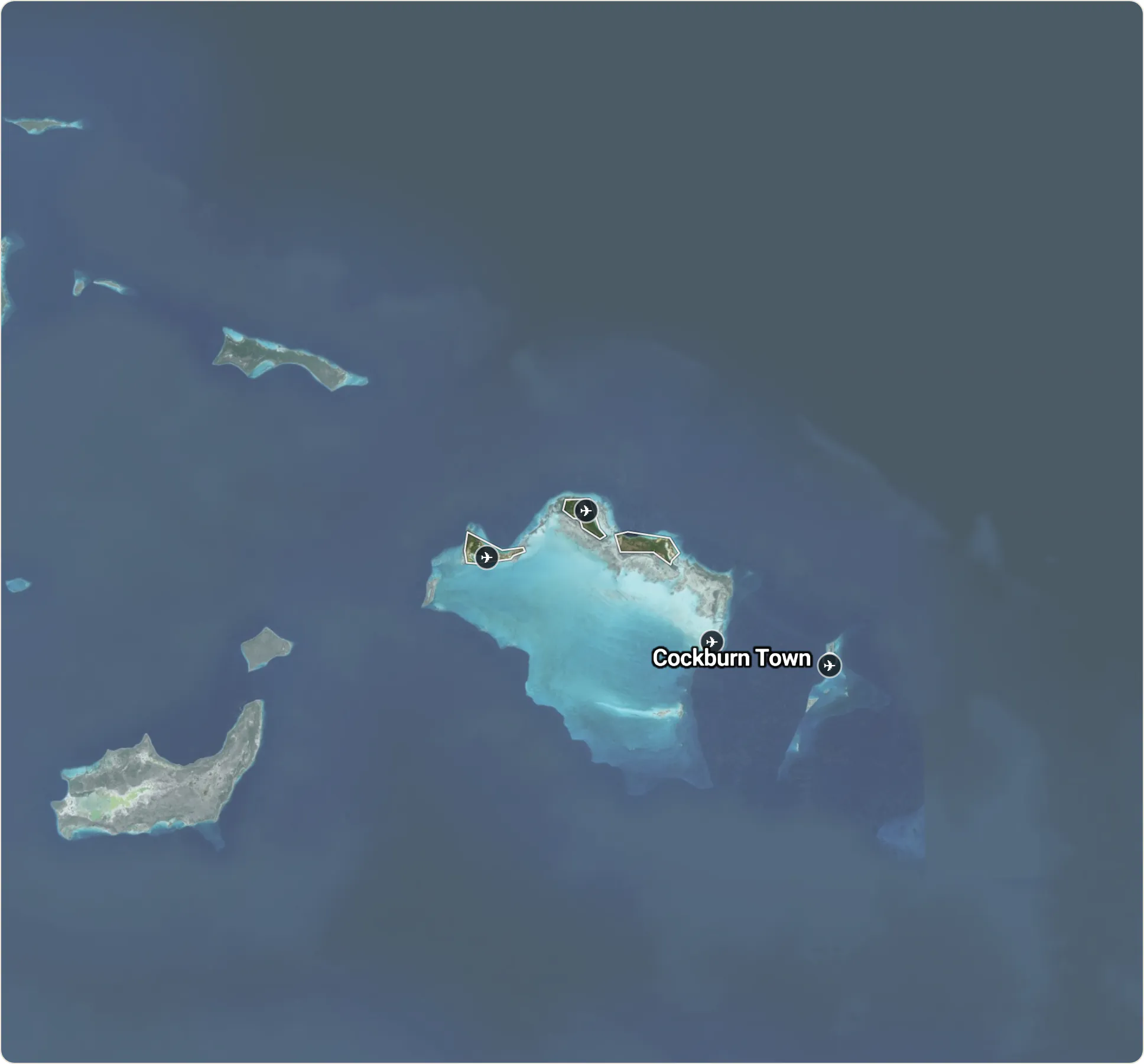 Map of Turks and Caicos Islands