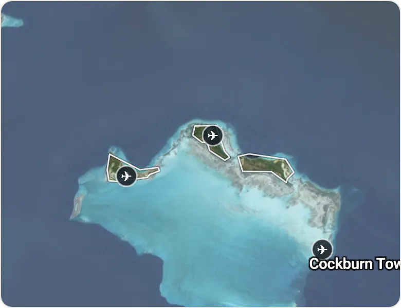 Map of Turks and Caicos Islands